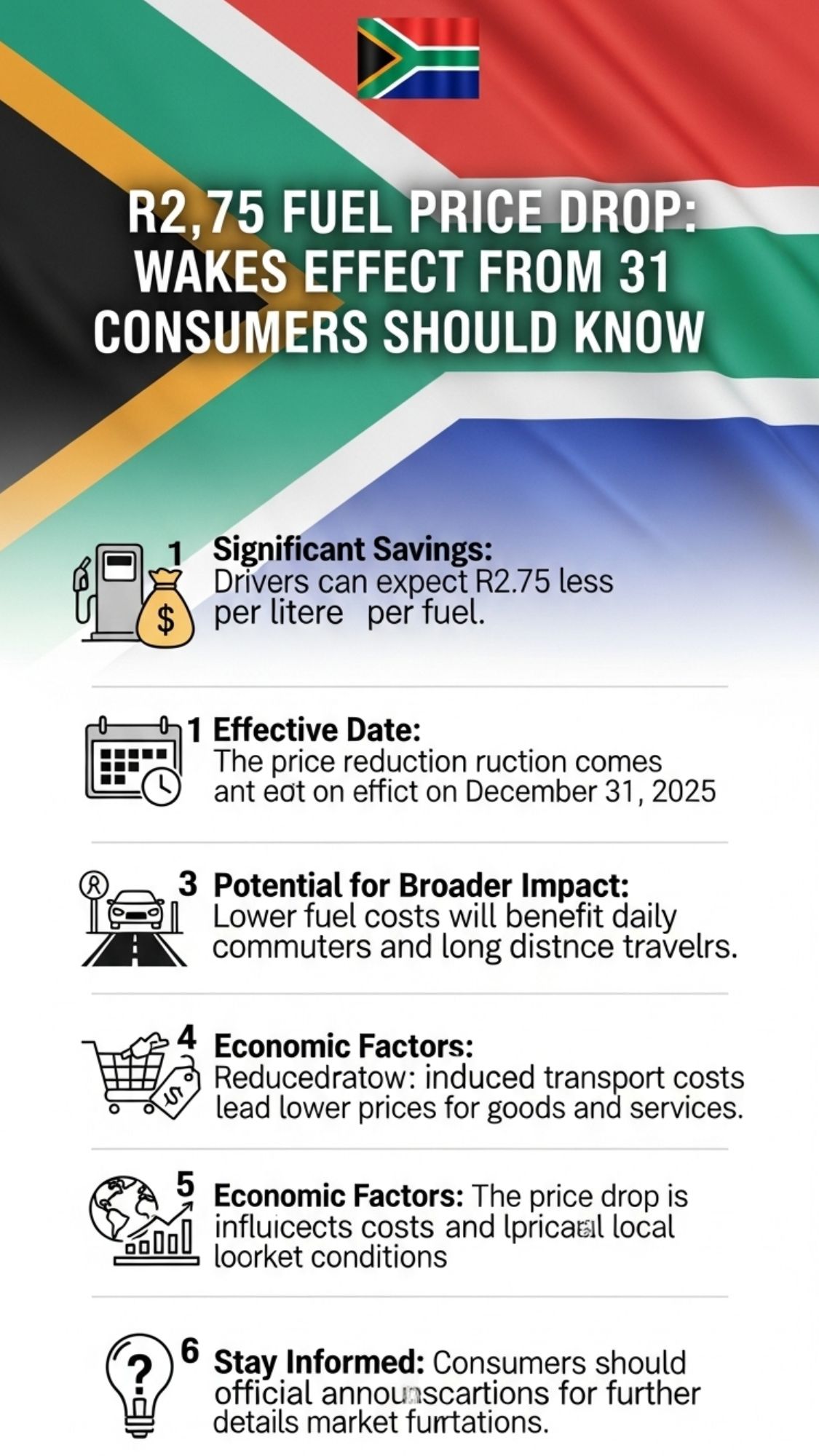 R2.75 Fuel Price Drop Takes Effect From 31 December 2025